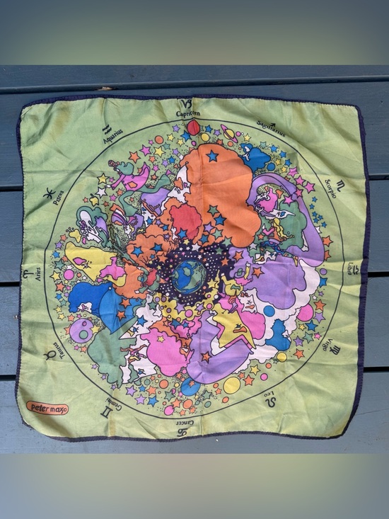 Peter Max Accessories - Peter Max vintage Astrology Zodiac Scarf  Celestial Print